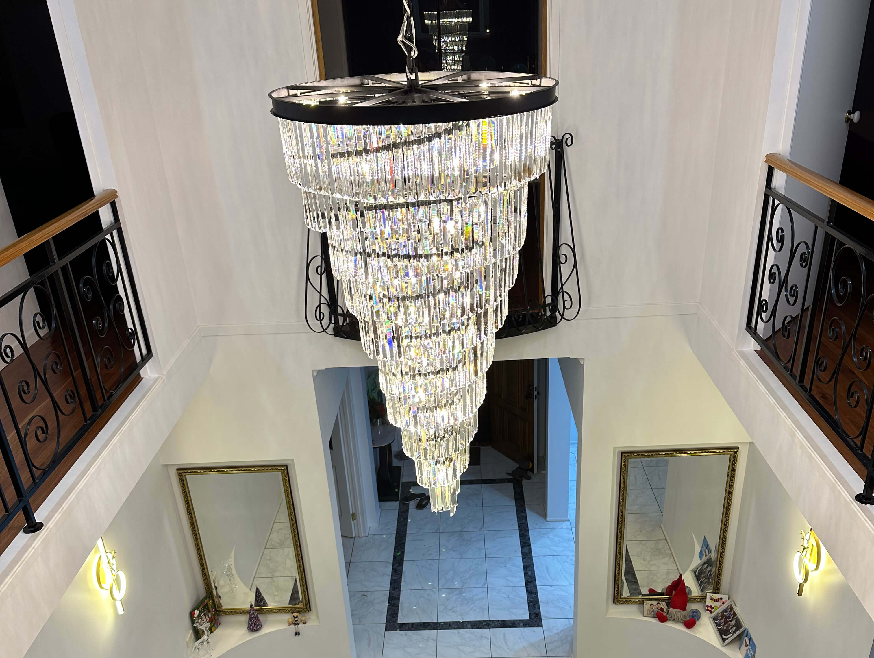 Specialist chandelier installation